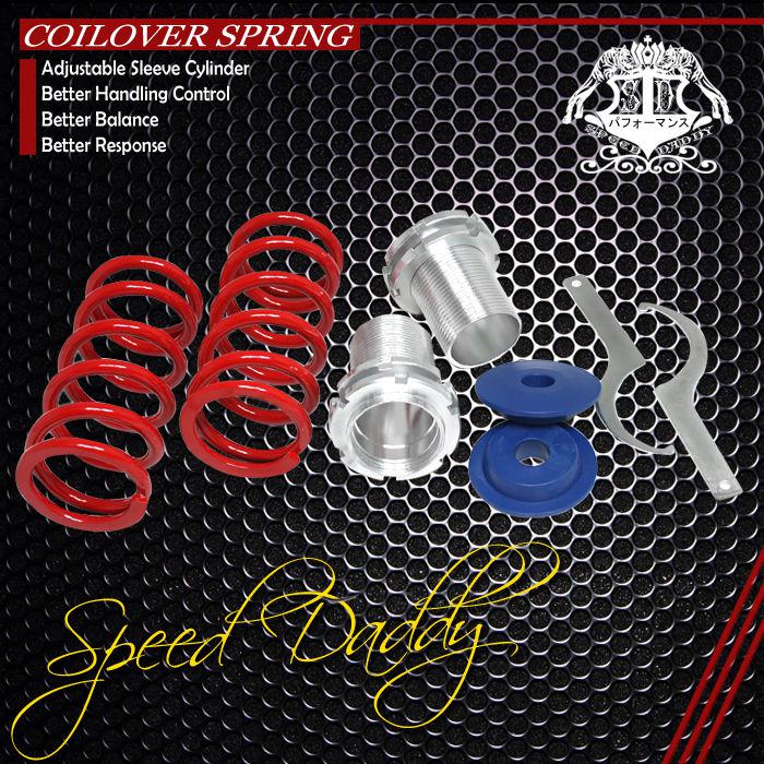 Front 0-3" suspension coilover coil spring 83-87 corolla trueno gts sr5 ae86 red