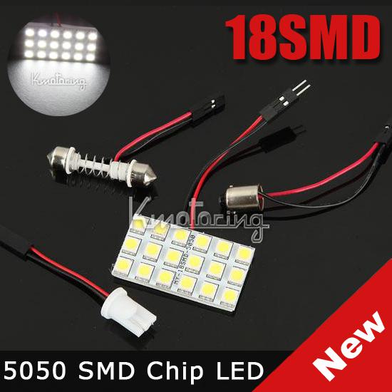 18 smd 5050 led car festoon panel light xenon car interior dome bulb 12v super