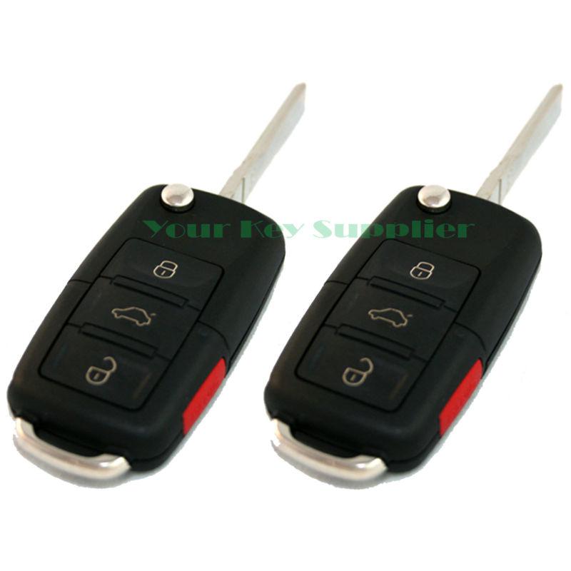 Pair new vw volkswagen remote flip key fob transmitter golf jetta passat beetle