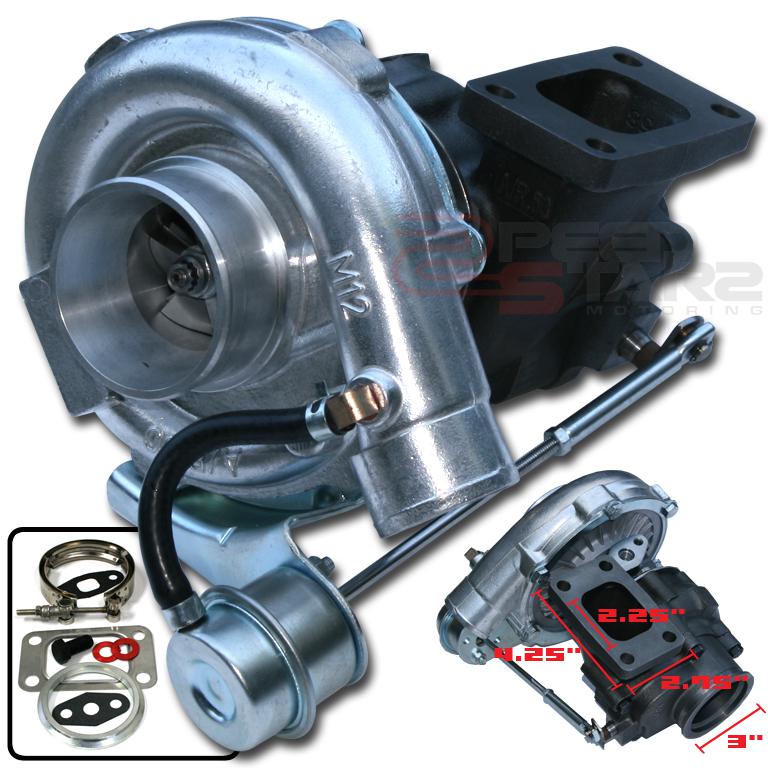 T3/t4 4 bolt flange t04e a/r.63 wet float turbocharger+8 psi internal wastegate