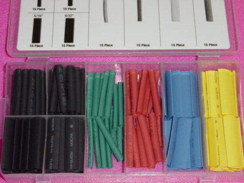 New lot of 120 pc heat shrink tubing assortment 