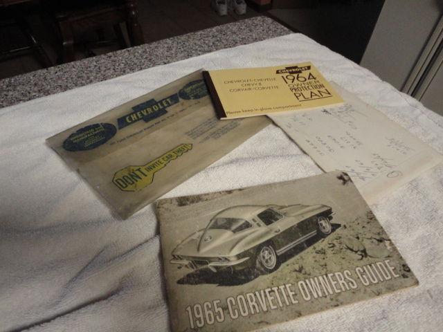 1965 corvette original owners guide & protection booklet