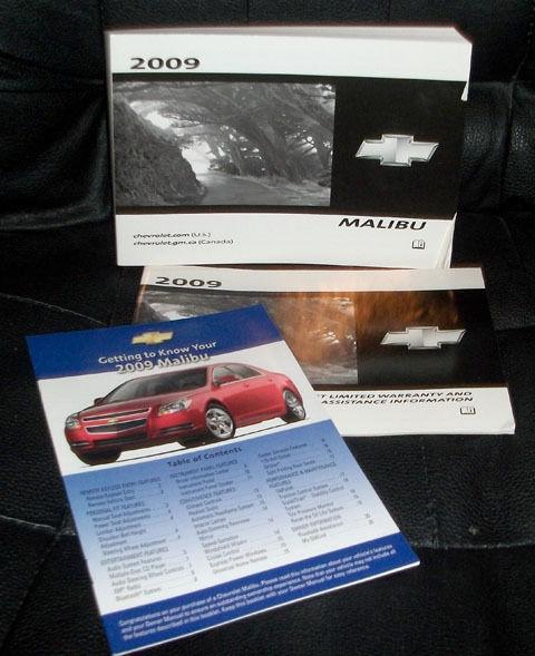 2009 chevy malibu owners manual w/supplements!