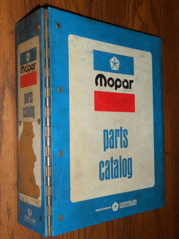 1974 dodge plymouth chrysler imperial parts catalog / original mopar book