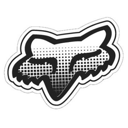 Fox racing decal mx motocross fade head 4.5" sticker pack of 3 black 14487-001