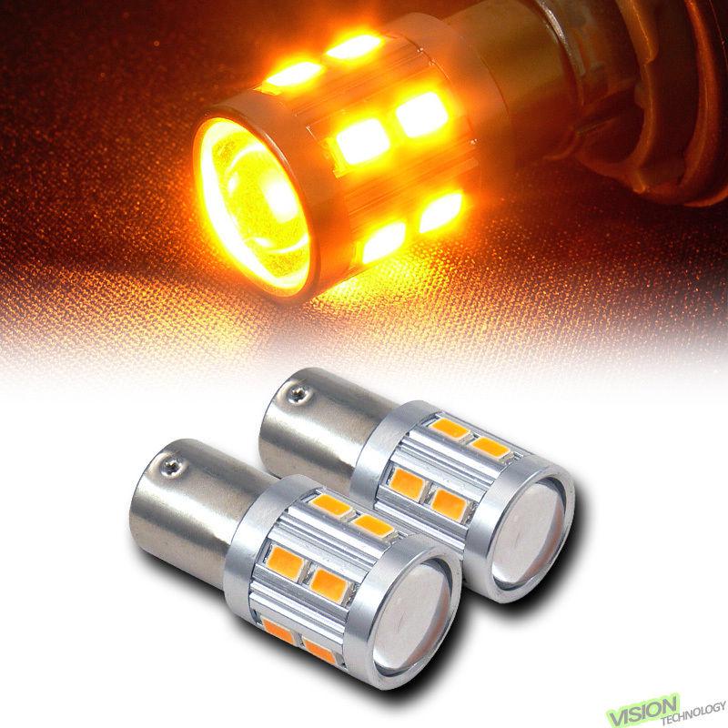 2pc yellow 1156 ba15s 16x 5730 smd led backup/reverse light lamp bulbs pair 22