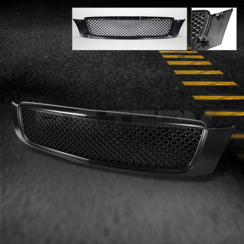 00-05 cadillac deville matt black front hood sport racing mesh grille grill