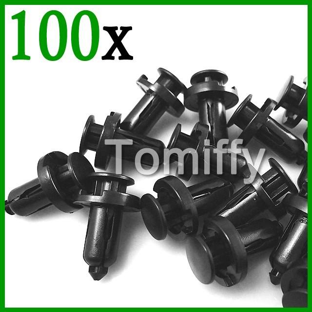 100pcs honda accord 97-10bumper clips 10mm crv civic acura tl 07-10 rdx mdx