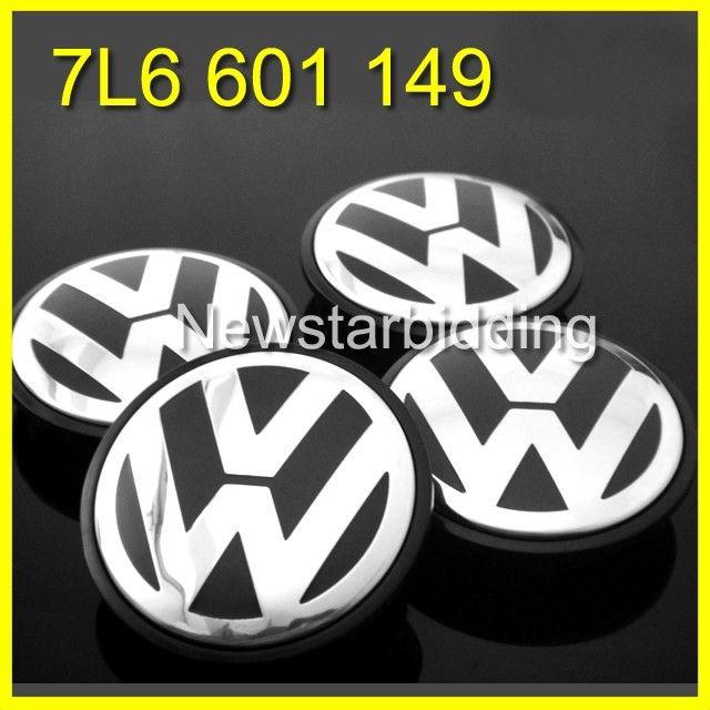 4x oem 76mm vw touareg 2004 -2008 emblem wheel center hub caps 7l6 601 149