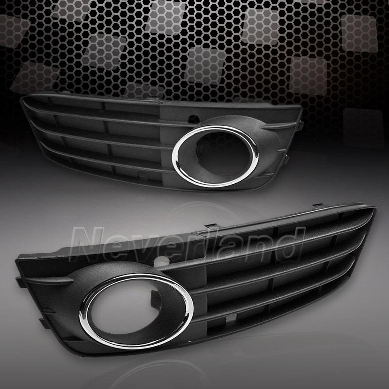 Pair bumper fog light grilles non-sline for audi a4 b8 a4l 2009 2010 2011