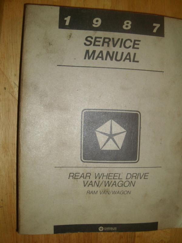 1987 dodge van / shop manual / shop book / original