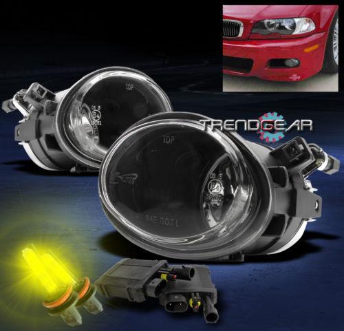 01-06 bmw e46 m3/00-03 e39 m5/330ci 330i bumper chrome fog lights lamp+3000k hid