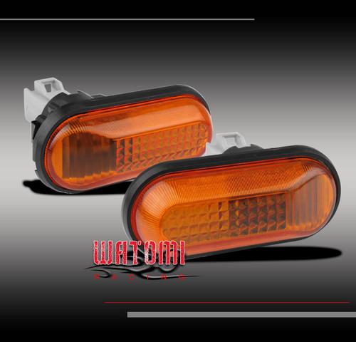 92-95 honda civic front side marker signal lights lamps amber cx dx ex lx si vx