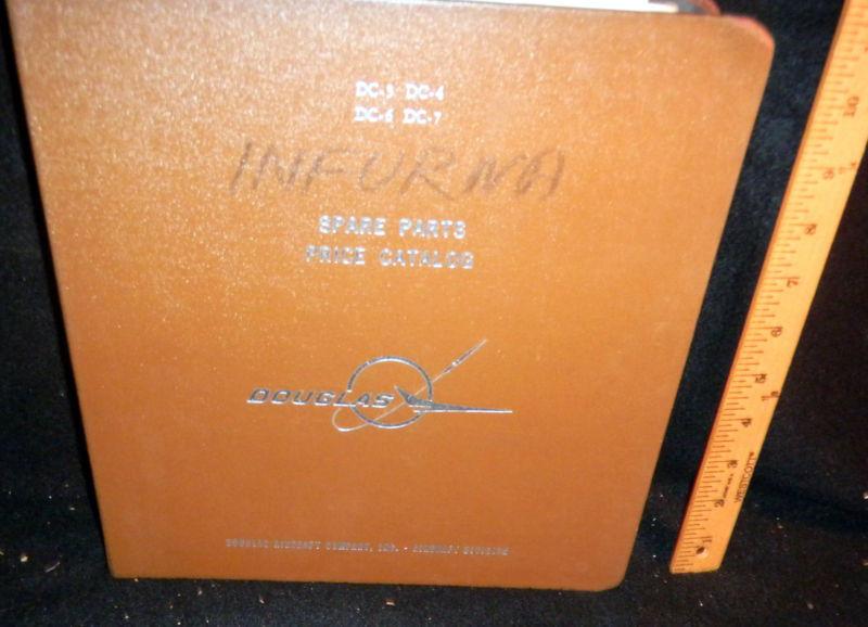 1965 douglas aircraft parts price catalog dc-3, dc-4, dc-6, dc-7 c-47 c-53 c-54