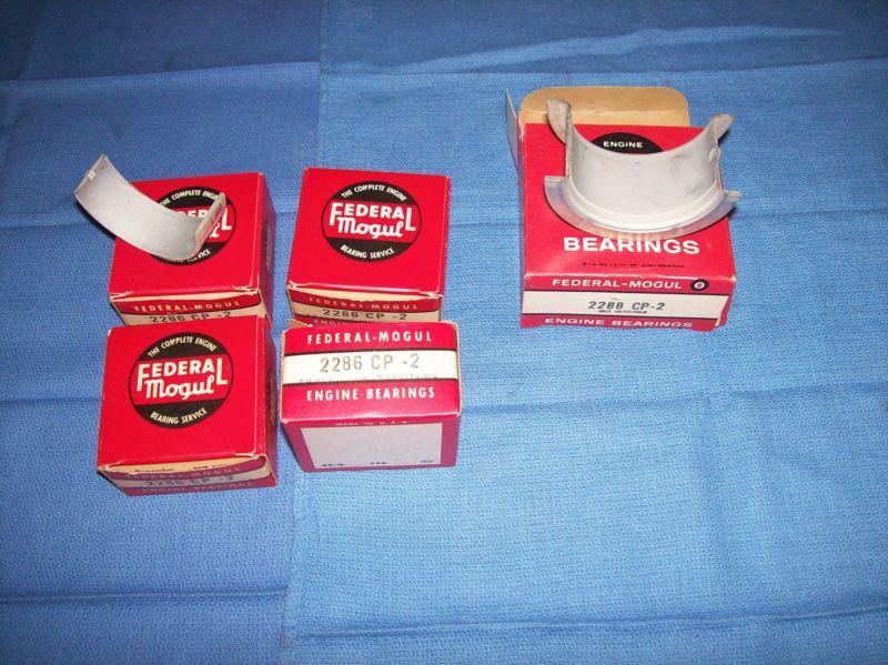 409 348 chevy nos main bearings bearing set .002 federal mogul 