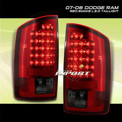 Red smoke new pair set left right led tail lights lamps