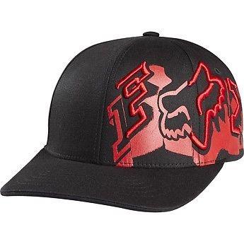 Fox racing unruler toddler kids flexfit hat black/red one size