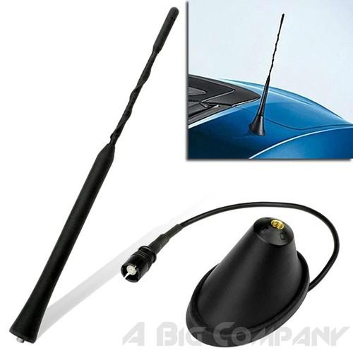 Vw bettle cabrio corrado 9" rear top mast whip antenna+base replacement screw on