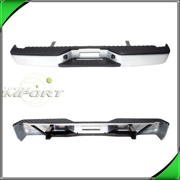 04-06 nissan titan xe no sensor gray silver rear step bumper  w/pad replacement