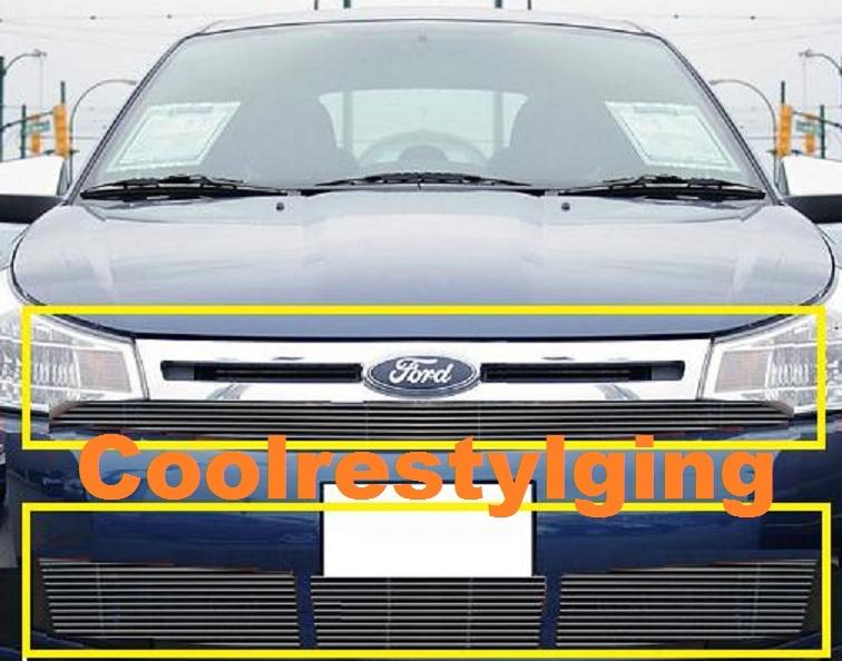 08 09 10 11  ford focus sedan billet grille grill combo inserts