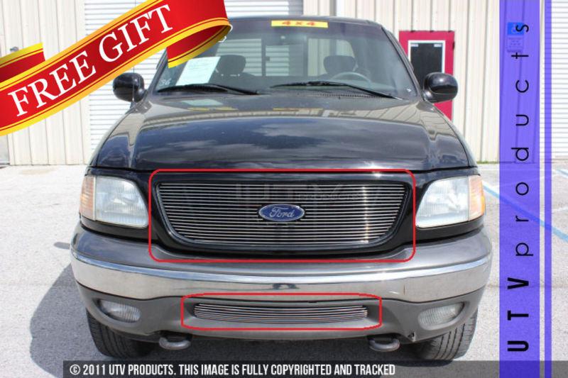 1999 - 2003 ford f150 2pc combo billet grille kit chrome f150 99 00 01 02 03