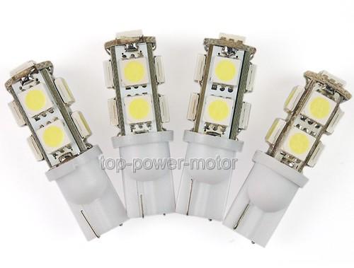 New 4x t10 194 168 w5w white led car light 9 5050 smd wedge lamp bulbs  012-4