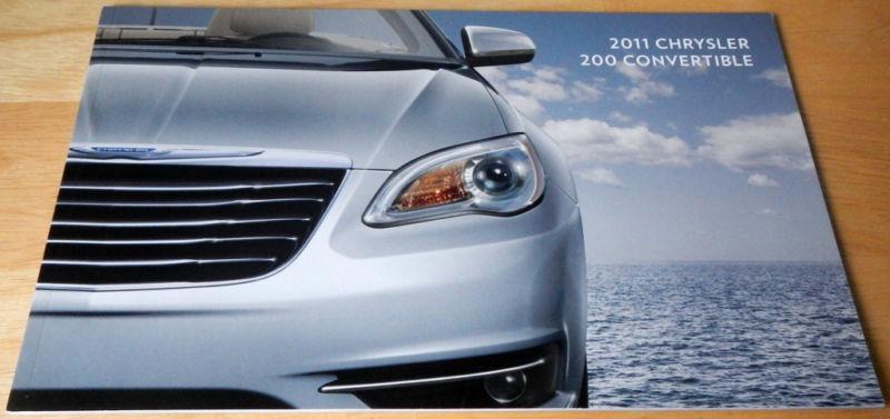 2011 chrysler 200 convertible original sales brochure