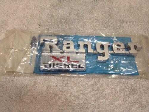 Nos oem ford ranger xl diesel name plate emblem badge e3tz-16720-h