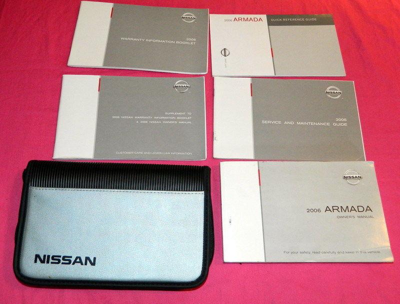 2006 06 nissan armada owners owner's manual guide book case oem handbook 