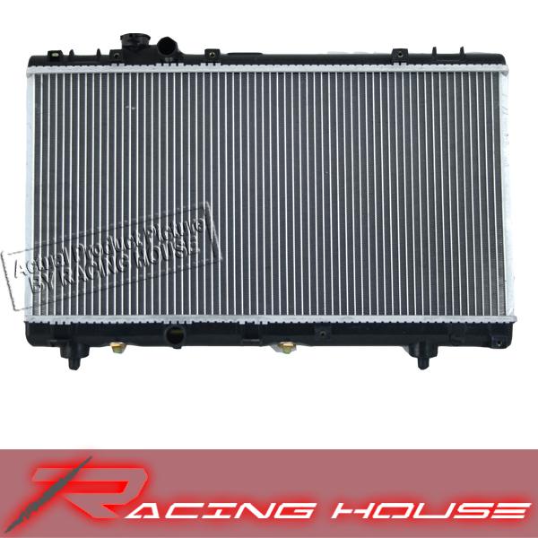 2 row cooling radiator assembly 96-98 toyota paseo 1.5l a/t aluminum core