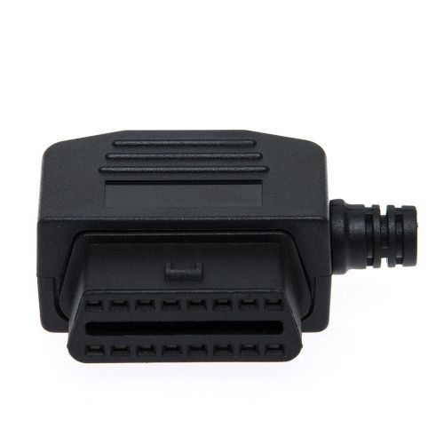 90° 16 pin obd 2 ii diagnostic tool female terminal connector plug shell