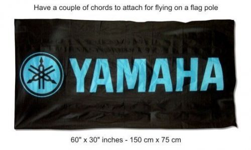 New yamaha logo black blue  flag banner sign 30x60 inches yfz yzf fjr xt250 tt