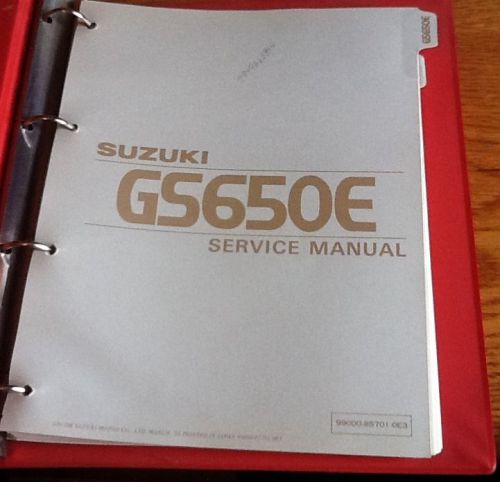 1981 suzuki motorcycle gs650e service manual binder