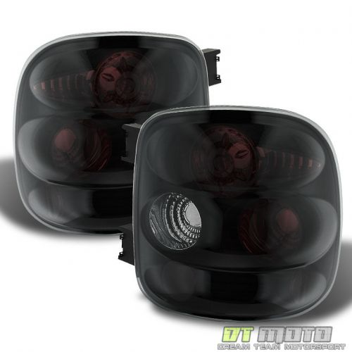 Black smoke fits 99-04 chevy silverado sierra stepside tail brake lights lamps