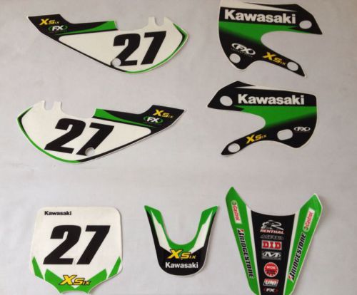 02-08 3m graphics decals sticker kit for kawasaki dirt pit bike klx110 kx65 -k05