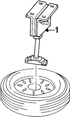 Chrysler oem dodge spare tire carrier winch 52058707 image 1