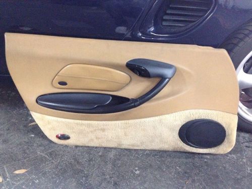 Porsche 986 boxster complete left door card panel savannah speaker grill handle