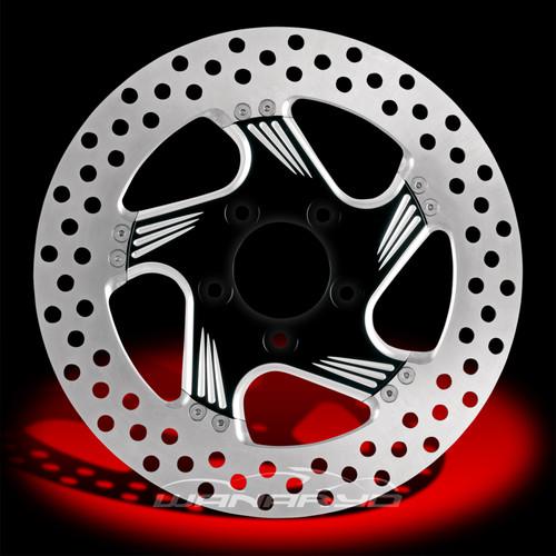 Performance machine contrast-cut two-piece brake rotors rotor ft rt elt b