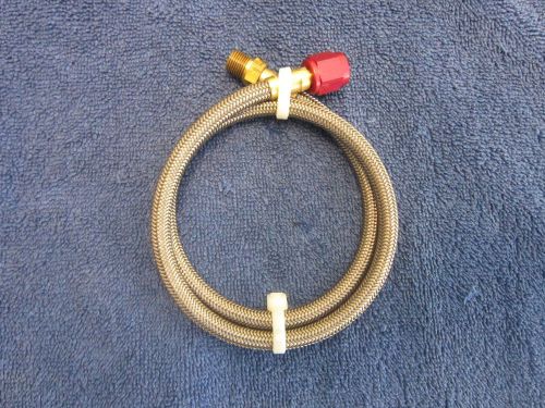 Nos 24 inch -4 an x 1/8 npt nitrous / fuel braided steel solenoid hose, new