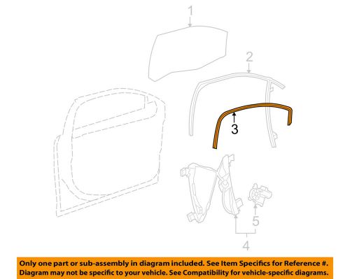 Gm oem front door-glass weather strip 20856461