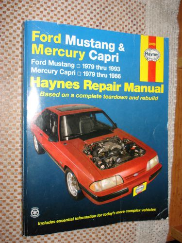 1979-1993 ford mustang mercury capri shop manual service book haynes repair fox