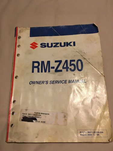 2004 rmz 450 owner service manual
