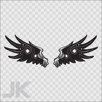 Decals sticker wing wings helmet motorbike tank 0500 x6637