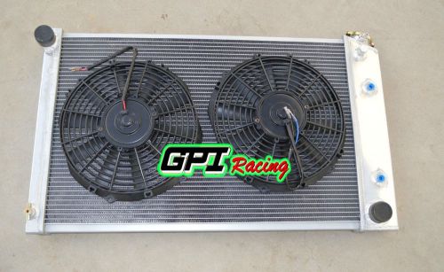 For 70-81 chevy camaro/75-79 nova/70-87 buick regal aluminum radiator + 2 fans