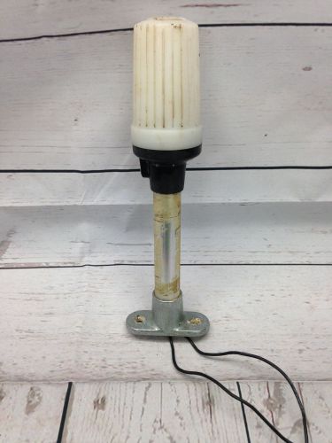 Vintage perko boat light white light 8 1/2&#034; tall chrome stem and bracket marine