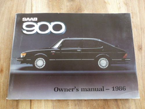 1986 saab 900 owners manual set