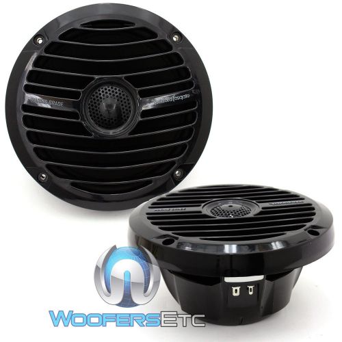 Rockford fosgate rm1652b black 6.5&#034; 300w 2-way coaxial marine boat speakers new