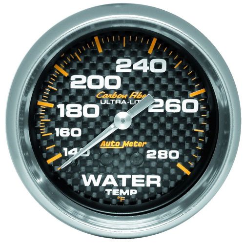 Auto meter 4831 carbon fiber; mechanical water temperature gauge