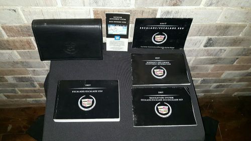 Oem 2007 cadillac escalade escalade esv owners manual set with navigation