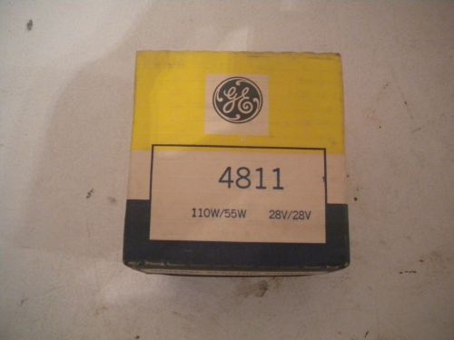 Ge 4811 light lamp bulb beam 110w / 55w 28v par36 nos military 3-prong lug